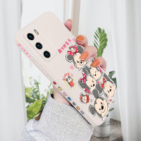 Case4you สำหรับ Huawei P40 P40 Pro P40 Plus P50 Pro การ์ตูนดีไซน์น่ารักลายขอบซิลิโคนปกป้องกล้องเต็มรูปแบบ