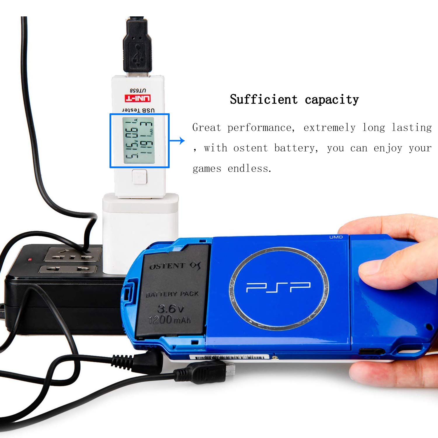 1200mAh 3.6V Rechargeable Battery Pack Replacement for Sony PSP2000/3000 Console 