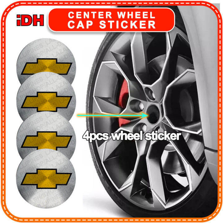Chevrolet Car Wheel Center Hub Cap Sticker Emblem 4pcs 56mm [Car