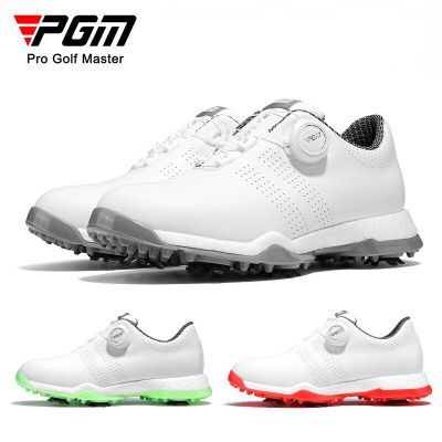 PGM รองเท้ากอล์ฟผู้หญิงมีหนามแหลมถอดได้กันน้ำได้ของผู้หญิงรองเท้ากีฬา XZ284สายรัดรองเท้าผ้าใบ