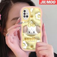 JIUMOO เคส M40s ปลอกสำหรับ Samsung Galaxy A51 4G A51 5G ลายการ์ตูน3D แกะลายทางดั้งเดิมสีสันสดใสเคสโปร่งใสกันกระแทกซิลิโคนนิ่มป้องกันเลนส์กล้องเคสโทรศัพท์แบบใส