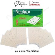 Gói 10 miếng Cao Dán Giảm Đau Neobun Menthol Plaster Thái Lan