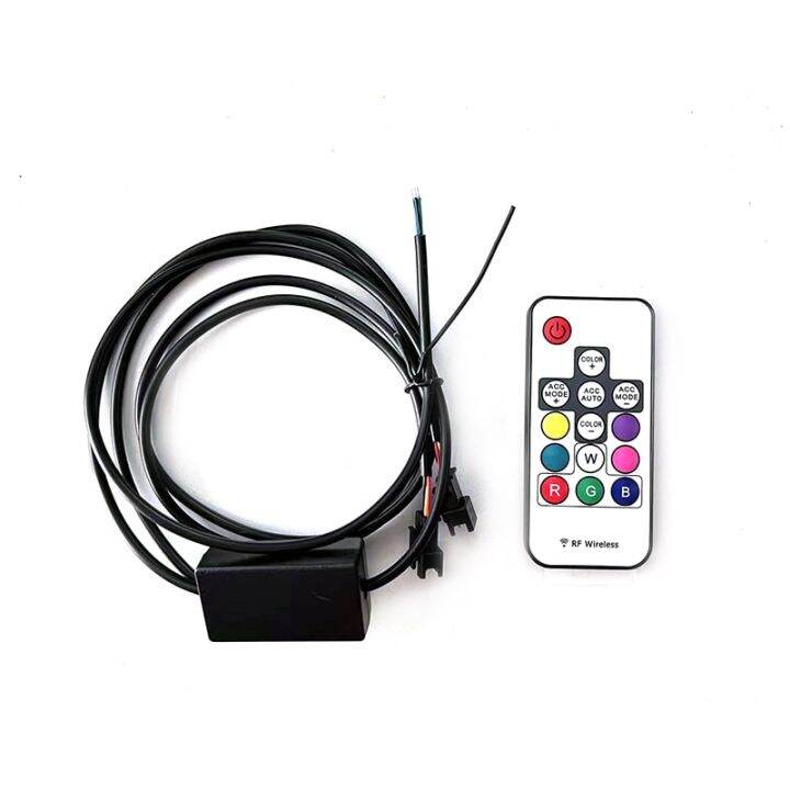 Remote Control Box With Liquid Color Rgb Led Strip Under Car Tube Underglow Underbody System