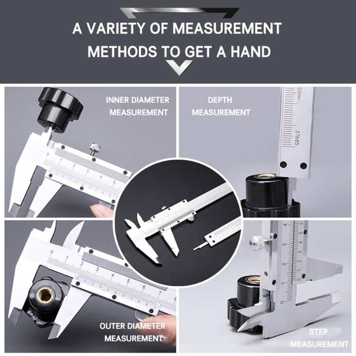 เครื่องมือวัดขนาดสแตนเลสเครื่องมือวัด6-1ชิ้นเครื่องมือวัดขนาดคนส่งข้อความขนาด150มม-เครื่องมือวัดขนาด