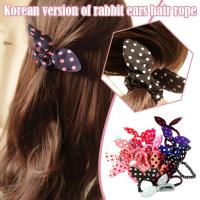 Cute Fabric Rabbit Ears Hair Rope Hair Accessories Random Color H2L0