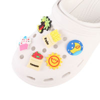 อาหาร Jibbitz รองเท้าตกแต่งอุปกรณ์รองเท้าการ์ตูนรองเท้าหัวเข็มขัดสำหรับ Crocs PVC Soft