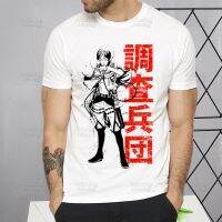 {Match maker}} Shingeki No Kyojin เสื้อยืดผู้ชายแขนสั้นโจมตีบนไททันเสื้อยืด Homme มังงะ U Nisex Mikasa Eren Yeager Liberty เสื้อยืดประเดิม