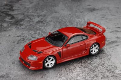 TSM-MINI GT 1:64 Supra TRD 3000GT Renaissance Red JDM Simulation Limited Edition Alloy Metal Static Car Model Toy Gift