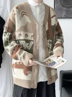 ✙✧✢ Vintage Cardigan Women Oversized Sweater New Japanese Harajuku Cartoon Knitted Pullovers Hip Hop Streetwear Loose Knitwear Tops