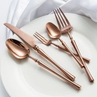 24 Pieces/Portable Tableware 304 Stainless Steel Dining Table Fork Knife Spoon Tableware Gold Tableware Set