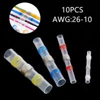10PCS AWG 10-26 Waterproof Solder Seal Sleeve Splice Terminals Heat Shrink Electrical Wire Butt Connectors Assortment Kit Electrical Circuitry Parts