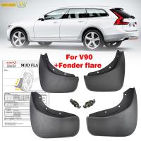 OE สไตล์แม่พิมพ์รถ Mud Flaps สำหรับ Volvo V90 2017 2018 2019 Mudflaps Splash Guards Mud Flap Mudguards อุปกรณ์เสริมรถจัดแต่งทรงผม