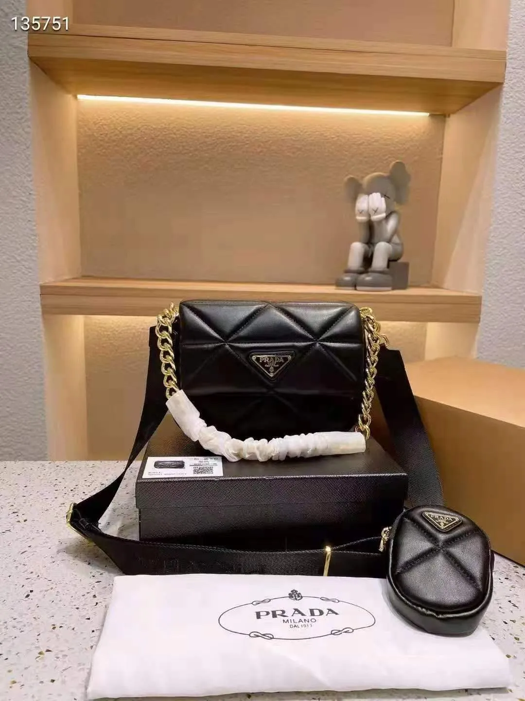 PRADA Brand Leather One-shoulder Bun Mother Bag (gift Box) Fashion and Go  with Everything | Lazada Singapore