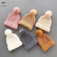 【YD】 Baby Knitted Hat Boys Pompom Cap Crochet Color Toddler Beanie Infant Kids Children Hairball Hats