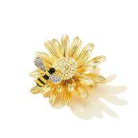 【CW】 Honeybee Brooch Pin with Austrian for Broach Coat Accessories