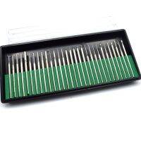 30Pcs Diamond Burs Set 2.35Mm Shank Dremel สว่านโรตารี่เครื่องประดับแกะสลัก Head