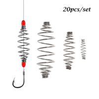 20pcs Fishing Spring Feeder Cage Carp Hair Rig Combi Rigs Floating Feeder Accessory Stops S M L Carp Fishing Tackle High Quality Accessories