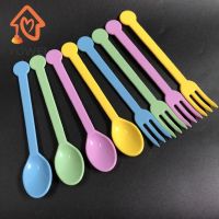 8Pcs Fruit Fork and Spoon Set For Kids Mini Cartoon Food Children Snacks Cake Dessert Food Fruit Forks for Party Decoration