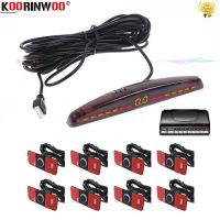 Koorinwoo Dual Core CPU Car Parking Sensors 8 Radars 4 Front 4 Back Rear Probes Parktronic System Auto detector Assist Jalousie Alarm Systems  Accesso