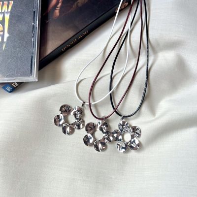 necklace Flower luxy สร้อยคอ งานชุบแพลตตินั่มเเท้