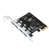 {Shirelle อุปกรณ์อิเล็กทรอนิกส์} 4พอร์ต USB 3.0 PCI-E การ์ดขยาย PCI Express PCIe ฮับต่อพ่วง4พอร์ตตัวควบคุม USB3.0 3 0 E 1X