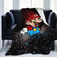 Super Mario Ultra Soft Blanket Sublimation Cartoon Cover Blanket Bedding Flannel