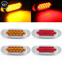 16 LED รถบรรทุก Side Tailer Amber Light ด้านหลัง LED Side Marker ไฟ Clearance ไฟแสดงสถานะกันน้ำ LED Marker