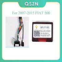 QSZN อะแดปเตอร์สายไฟเครื่องเสียงรถยนต์16พิน XP-XB-050สำหรับ2007-2015 FIAT 500สายไฟพร้อมกล่อง Canbus