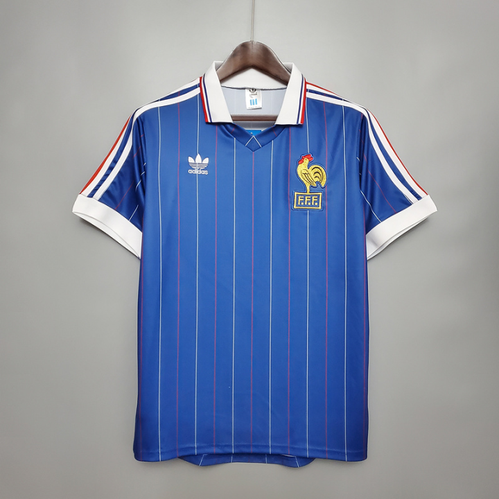 ฝรั่งเศสเสื้อฟุตบอลสำหรับชายขนาด-s-2xl-france-away-retro-ฟุตบอลฝรั่งเศส1998-1982-1998-2000-2004-classic-jersey-ฟุตบอลเสื้อฟุตบอลคลาสสิก-retro-กีฬาเจอร์ซีย์เสื้อฟุตบอล