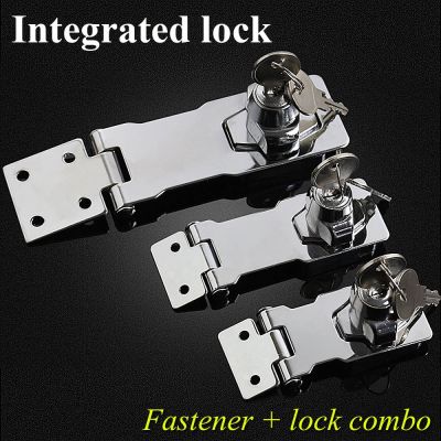 【YF】 Stainless Steel Plating Self Locking Security Hasp Staple 2 Keys Lock Shed Cupboard Padlock Door/Shed/Gate/Van Lock/desk/close