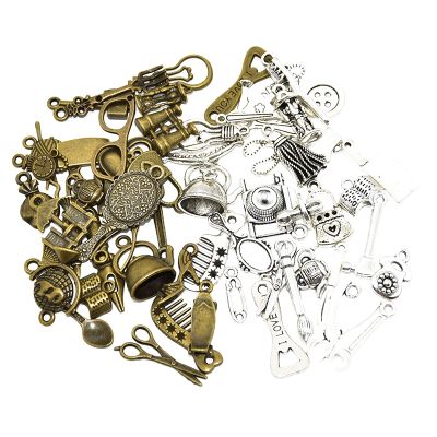 【CC】✣  30pcs Wholesale Necessities Charms Zinc Alloy Metal  Mixed Pendants Jewelry Accessories Making