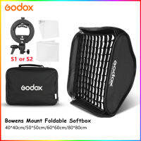 Godox 40เซนติเมตร50เซนติเมตร60เซนติเมตร80เซนติเมตรแฟลชพับ Soft D Iffuser สำหรับการถ่ายภาพสตูดิโอโคมไฟตัวเลือกที่มี Bowen เมา S-ประเภทยึด