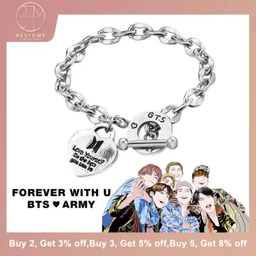Buy Kpop BTS Bangtan Boys Necklace Bracelet Love Yourself Army BTS Jewelry  for Girls BTS Fans Gift Online at desertcartINDIA