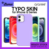 Araree เคสโทรศัพท์มือถือ ซิลิโคนนิ่ม ป้องกัน ผิวเรียบ ลาย TYPOSKIN สําหรับ Apple iPhone 12 Series sds