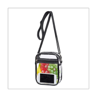 1 Piece Transparent PVC Messenger Bag Shoulder Bag with Adjustable Shoulder Strap for Outdoor