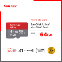 SanDisk Ultra microSDXC, SQUA4 64GB C10 A1,Speed 120MB - (SDSQUA4-064G-GN6MN) SanDisk เมมโมรี่การ์ด 64G Memory card