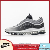 Hot Sale 【Original】 ΝΙΚΕ Ar* Maxx- 97 Preimium- Breathable Fashion Running Shoes Cushion Shock Absorption Men And Women Sports Shoes Black Grey