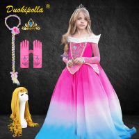 ZZOOI Infant Sleeping Beauty Dress Christmas Girls Princess Aurora Dress Summer Kids Pink Eleghant Wedding Dress Carnival Costume