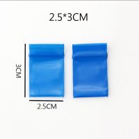 300pcs/lot 2.5x3cm Thick Blue Zip Bag jewelry Beads packaging Bag ziplock plastic bags mini self seal zip lock bags Food Storage  Dispensers