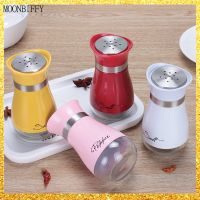 Stainless Steel Seasoning Shaker Salt and Pepper Glass Bottom Spice Dispenser Pepper Shaker Seasoning Shaker Salt Shaker BBQ Set