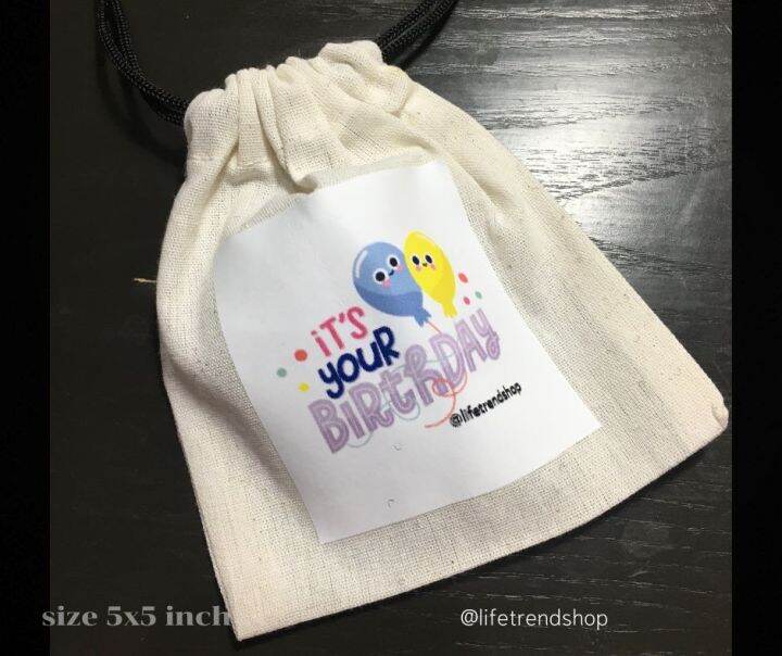 gift-bag-hbdถุงของขวัญน่ารัก-แยกเก็บของ-เก็บหูฟังไอโฟน-กุญแจขนาด-5x5inch-หลายดีไซน์