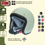 Mũ bảo hiểm 3 4 Raw Bosco dành cho người đi xe máy