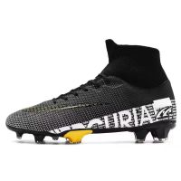 Men Soccer Shoes TF/FG High Ankle Football Boots Male Teenagers Adult Cleats Grass Training Match Sneakers 35-45