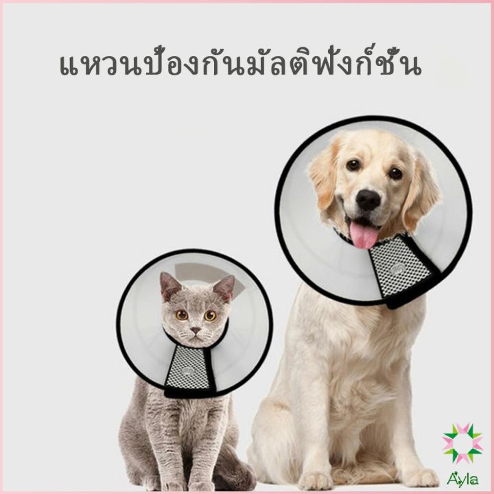 ayla-ปลอกคอ-คอลล่า-กันเลียบาดแผล-น้องหมา-น้องแมว-pet-collar