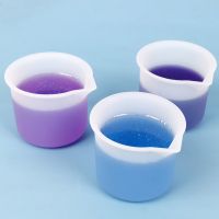 ✉☏♠ 30/50ML Silicone Measuring Cup Clear Graduated Epoxy Resin Glue Pigment Separating Cups DIY Resin Jewelry Making Tools Split Cup