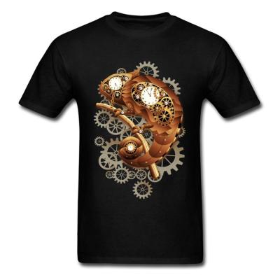 Chameleon Steampunk Vintage Leisure Thanksgiving Day All Cotton Men Tees Clothing Shirt Fashionable Tshirts