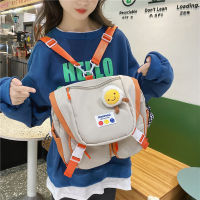 Backpack For Women Girls Functional School Bags Teenages Casual Crossbody Shoulder Bag Solid Color Rucksack Travel Messenger