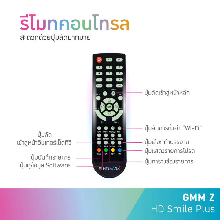 ใหม่-กล่องรับสัญญาณดาวเทียม-gmm-z-smile-hd-plus-ต่อจานดาวเทียมได้ทุกระบบ-ใช้แทนกล่องเก่าได้ทุกยี่ห้อ-แถมสาย-hdmi-ของแท้-100-ประกันหนี่งปี