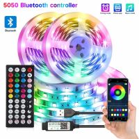 【LZ】 1m-30m USB Led Strip Light 5050 RGB LED Lights 5V Bluetooth Flexible Ribbon Diode Tape Phone APP Control TV Backlight Room Deco