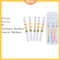 Aleaty? 50แถบ5ใน1สระว่ายน้ำสปา Water Test Strips ไนเตรท nitrite PH hardness